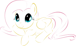 Size: 9059x5480 | Tagged: safe, artist:up1ter, derpibooru import, fluttershy, pegasus, pony, absurd resolution, female, hooves, lineart, mare, simple background, smiling, solo, transparent background, vector, wings