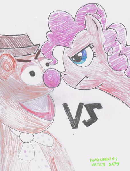 Size: 2348x3102 | Tagged: artist:invidlord, derpibooru import, fozzie bear, high res, pinkie pie, safe, the muppets