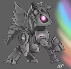 Size: 2139x2074 | Tagged: safe, artist:synad, derpibooru import, rainbow dash, robot, high res