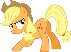 Size: 1025x750 | Tagged: applejack, artist needed, derpibooru import, female, looking back, plot, show accurate, simple background, solo, solo female, suggestive, vector, white background