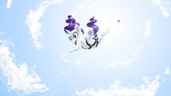 Size: 1920x1080 | Tagged: artist:poniker, cloud, cloudy, derpibooru import, falling, parachute, rarity, safe, sky, skydiving, sunshine