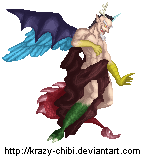 Size: 145x164 | Tagged: artist:krazy-chibi, crossover, derpibooru import, discord, final fantasy, final fantasy vi, hilarious in hindsight, kefka palazzo, safe, sprite