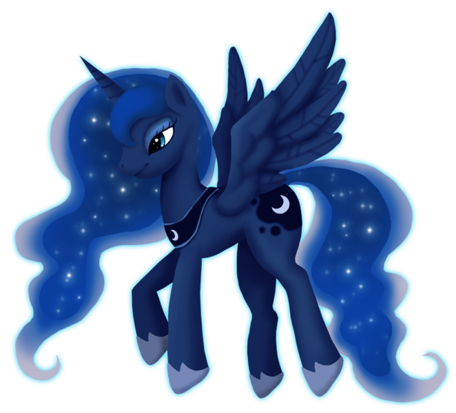 Size: 800x725 | Tagged: safe, artist:whitesylver, derpibooru import, princess luna, alicorn, pony, female, mare, solo