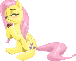 Size: 800x640 | Tagged: safe, artist:countcarbon, derpibooru import, fluttershy, cookie, nom, solo