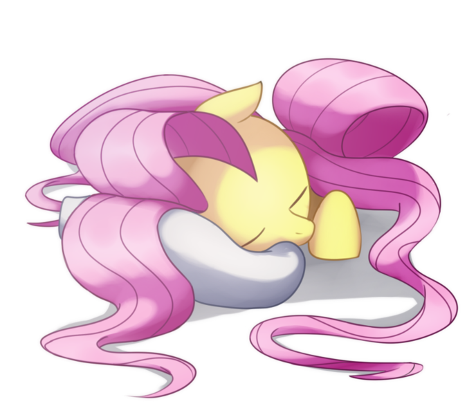 Size: 900x800 | Tagged: artist:solar-slash, dead source, derpibooru import, fluttershy, pillow, safe, sleeping, solo