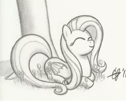 Size: 2383x1917 | Tagged: artist:kingpivot001, derpibooru import, fluttershy, safe, solo, traditional art