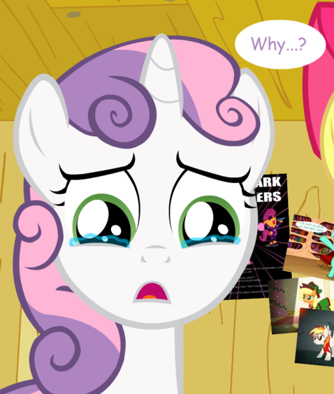 Size: 478x564 | Tagged: ask the crusaders, crying, derpibooru import, reaction, reaction image, sad, safe, sweetie belle, why