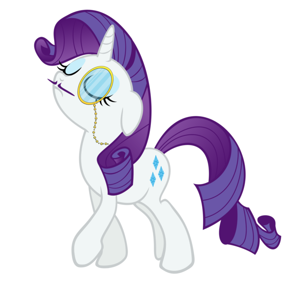 Size: 2248x2277 | Tagged: safe, artist:crimsonbirth, derpibooru import, rarity, high res, monocle, moustache