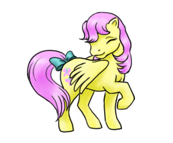 Size: 342x282 | Tagged: artist:spirit-of-twilight, derpibooru import, fluttershy, g1, g4 to g1, generation leap, safe