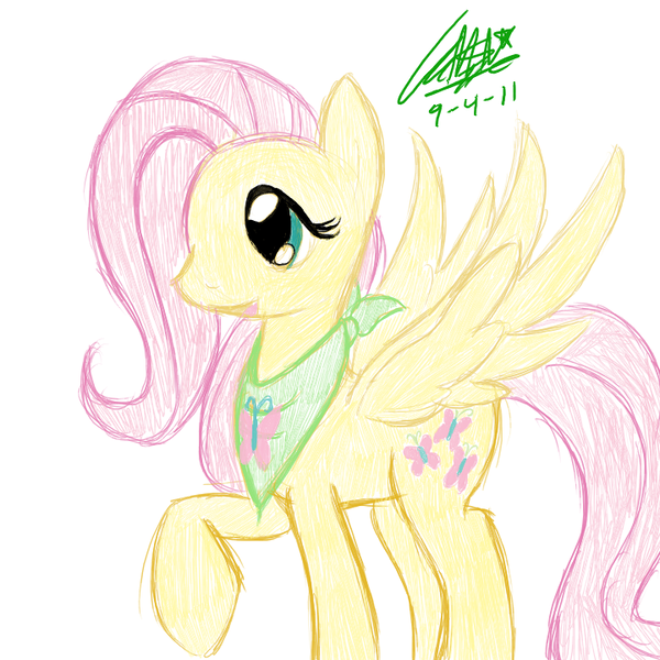 Size: 720x720 | Tagged: artist:neonnoble, artist:neonsupertails, bandana, derpibooru import, fluttershy, safe