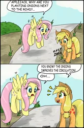 Size: 2151x3264 | Tagged: applejack, artist:ciriliko, comic, creeper, derpibooru import, fluttershy, high res, safe, zas