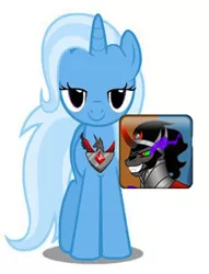 Size: 265x347 | Tagged: safe, derpibooru import, king sombra, trixie, pony, unicorn, magic duel, spoiler:s03, alicorn amulet, comparison, female, mare, simple background, white background