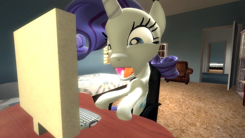 Size: 1366x768 | Tagged: 3d, artist:zooweemama92, derpibooru import, gmod, rarity, safe