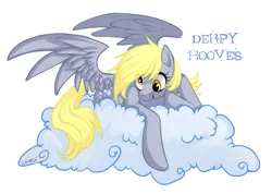 Size: 947x676 | Tagged: safe, artist:limreiart, derpibooru import, derpy hooves, pegasus, pony, cloud, female, mare, solo