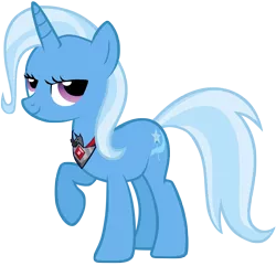 Size: 5000x4816 | Tagged: safe, artist:zelc-face, derpibooru import, trixie, pony, unicorn, magic duel, spoiler:s03, absurd resolution, alicorn amulet, female, mare, raised hoof, simple background, solo, transparent background