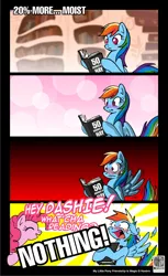 Size: 1000x1632 | Tagged: 50 shades of hay, artist:kman-studio, blushing, comic, derpibooru import, fifty shades of grey, pinkie pie, pinkie pie out of nowhere, rainbow dash, reading, suggestive, wingboner