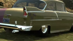 Size: 1280x720 | Tagged: 1950s, 50s, automobile, barely pony related, bel air, brass knuckles, california, car, chevrolet, chevy, derpibooru import, fluttershy, human, midnight club, midnight club: la, ponycar, safe, save the whales, video game, whale