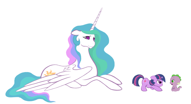 Size: 4320x2370 | Tagged: artist:howlingwind14, derpibooru import, princess celestia, safe, spike, twilight sparkle