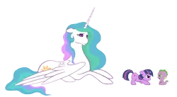 Size: 4320x2370 | Tagged: artist:howlingwind14, derpibooru import, princess celestia, safe, spike, twilight sparkle