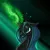 Size: 1104x1102 | Tagged: safe, artist:myhysteria, derpibooru import, queen chrysalis, changeling, changeling queen, abstract background, bust, female, floppy ears, frown, glowing horn, grin, horn, image, lidded eyes, png, slit eyes