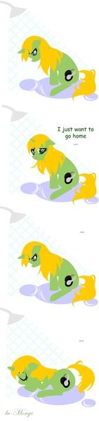 Size: 450x1920 | Tagged: safe, artist:la-monge, derpibooru import, oc, oc:la-monge, pony, unicorn, ..., eyes closed, female, floppy ears, lidded eyes, looking at you, looking back, looking down, mare, prone, sad, shower, sitting, solo