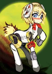 Size: 632x900 | Tagged: aigis, artist:skyfries, artist:slugbox, derpibooru import, megami tensei, persona, persona 3, ponified, safe, shin megami tensei