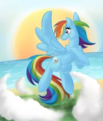 Size: 2300x2700 | Tagged: artist:rainbowscreen, dead source, derpibooru import, flying, high res, rainbow dash, safe, solo