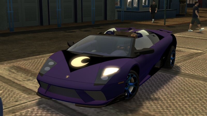 Size: 1280x720 | Tagged: barely pony related, car, derpibooru import, human, lamborghini, lamborghini murcielago, matte, midnight club, midnight club: la, ponycar, princess luna, safe, video game