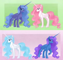 Size: 1280x1229 | Tagged: safe, artist:mn27, color edit, derpibooru import, princess celestia, princess luna, alicorn, pony, sisters