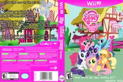 Size: 1093x731 | Tagged: safe, artist:timexturner, derpibooru import, applejack, derpy hooves, fluttershy, pinkie pie, rainbow dash, rarity, twilight sparkle, pegasus, pony, cover, female, mane six, mare, wii u