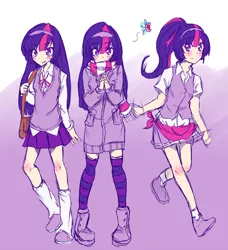 Size: 2100x2300 | Tagged: artist:applestems, clothes, derpibooru import, high res, humanized, safe, skirt, twilight sparkle, winter outfit
