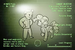 Size: 1500x1000 | Tagged: artist:tapediggity, crossover, derpibooru import, fallout, fallout 3, newbie artist training grounds, pinkie pie, safe, vault boy