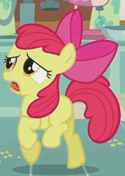 Size: 347x487 | Tagged: adorabloom, animated, apple bloom, call of the cutie, cropped, cute, derpibooru import, desperation, safe, screencap, solo, trotting, trotting in place