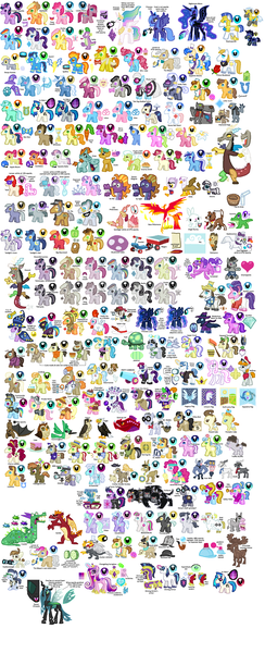 Size: 1340x3300 | Tagged: safe, artist:kturtle, derpibooru import, allie way, aloe, amethyst star, angel bunny, apple bloom, applejack, berry punch, berryshine, big macintosh, blossomforth, bon bon, braeburn, bulk biceps, caramel, carrot cake, carrot top, cerberus (character), chancellor puddinghead, cheerilee, cherry jubilee, cletus, cloudchaser, cloudy quartz, clover the clever, commander hurricane, crackle, cranky doodle donkey, cup cake, daisy, daring do, derpy hooves, diamond tiara, discord, doctor whooves, donut joe, fancypants, featherweight, fido, filthy rich, flam, fleur-de-lis, flim, flitter, flower wishes, fluttershy, garble, gilda, golden harvest, granny smith, gummy, gustave le grande, hayseed turnip truck, hoity toity, hugh jelly, igneous rock pie, iron will, jet set, junebug, lickety split, lily, lily valley, limestone pie, lotus blossom, lyra heartstrings, marble pie, mare do well, matilda, mayor mare, minuette, mulia mild, night light, nurse redheart, octavia melody, opalescence, owlowiscious, philomena, photo finish, pinkie pie, pipsqueak, pokey pierce, pound cake, prince blueblood, princess cadance, princess celestia, princess luna, princess platinum, private pansy, pumpkin cake, queen chrysalis, rainbow dash, rarity, roseluck, rover, rumble, sapphire shores, scootaloo, screw loose, screwball, shady daze, shining armor, silver spoon, smart cookie, smarty pants, snails, snips, soarin', spike, spitfire, spot, steven magnet, surf, sweetie belle, sweetie drops, tank, thunderlane, time turner, trixie, truffle shuffle, turf, twilight sparkle, twilight velvet, twist, upper crust, vinyl scratch, winona, zecora, cerberus, changeling, changeling queen, diamond dog, donkey, dragon, earth pony, goat, gryphon, minotaur, mule, pony, zebra, season 1, season 2, atlas, discorded, everypony, female, flower trio, future twilight, how to draw, male, multiple heads, pinkamena diane pie, reference sheet, royal guard, scooter, stallion, three heads, waiter, wall of tags