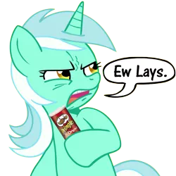Size: 945x945 | Tagged: chips, derpibooru import, ew gay, food, lay's, lyra heartstrings, pringles, safe, simple background, solo, transparent background