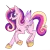 Size: 500x500 | Tagged: source needed, safe, artist:lulubell, derpibooru import, princess cadance, queen chrysalis, alicorn, pony, disguise, disguised changeling, fake cadance, fangs, female, frown, image, mare, open mouth, png, raised hoof, simple background, slit eyes, smiling, solo, standing, transparent background