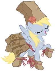 Size: 10543x13364 | Tagged: dead source, safe, artist:dentist73548, derpibooru import, derpy hooves, pegasus, pony, absurd resolution, clothes, dress, female, jewelry, mare, necklace, paper bag, paper bag princess, paper bag wizard, simple background, solo, swag, transparent background, vector