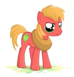 Size: 900x938 | Tagged: dead source, safe, artist:macflash2, derpibooru import, big macintosh, earth pony, pony, colt, male, solo, young