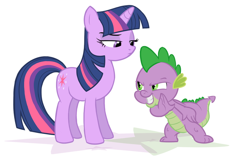 Size: 868x600 | Tagged: artist:macflash2, derpibooru import, safe, spike, twilight sparkle