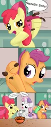 Size: 1000x2468 | Tagged: safe, artist:honeysmother, derpibooru import, apple bloom, scootaloo, sweetie belle, earth pony, pegasus, pony, unicorn, cutie mark crusaders, female, filly