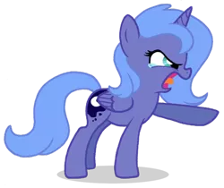 Size: 600x505 | Tagged: safe, artist:flausch-katzerl, derpibooru import, princess luna, pony, angry, crying, cute, solo, woona