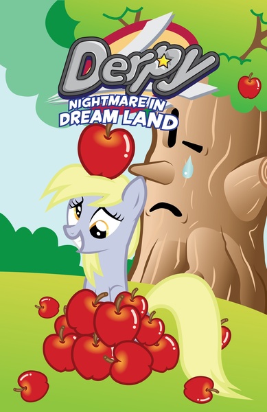 Size: 1649x2546 | Tagged: safe, artist:smashinator, derpibooru import, derpy hooves, pegasus, pony, crossover, female, kirby, kirby derpy, kirby's adventure, kirby: nightmare in dream land, mare, parody, whispy woods