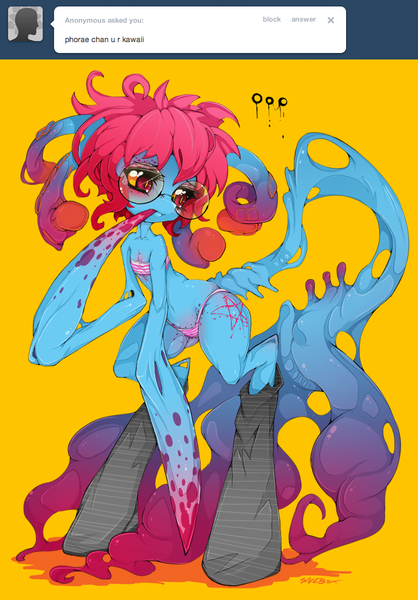 Size: 773x1110 | Tagged: artist:slugbox, cute, derpibooru import, non-pony oc, oc, oc:cteno, questionable, tumblr, unofficial characters only