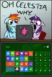 Size: 578x856 | Tagged: safe, derpibooru import, rainbow dash, twilight sparkle, meme, meta, windows, windows 8