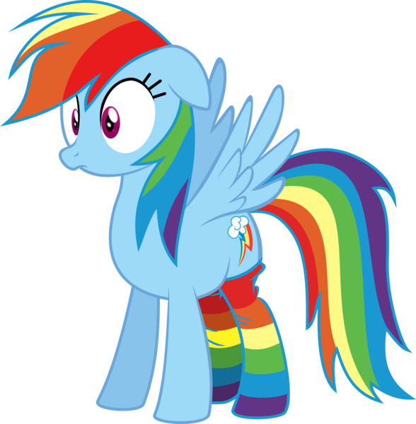 Size: 2939x3001 | Tagged: artist:voaxmasterspydre, clothes, derpibooru import, high res, rainbow dash, rainbow socks, reaction image, safe, simple background, socks, solo, striped socks, transparent background, vector, wingboner