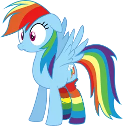 Size: 2939x3001 | Tagged: artist:voaxmasterspydre, clothes, derpibooru import, high res, rainbow dash, rainbow socks, reaction image, safe, simple background, socks, solo, striped socks, transparent background, vector, wingboner