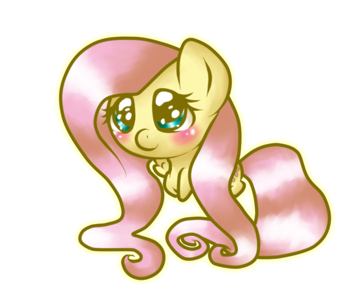 Size: 817x707 | Tagged: artist:candyandbiffle, blushing, chibi, derpibooru import, fluttershy, safe, solo