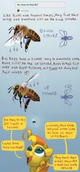 Size: 800x1716 | Tagged: artist:dimespin, bee, beekeeper, bumblesweet, dead source, derpibooru import, facts, here comes the science, mylittlebeekeeper, safe, solo