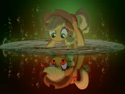 Size: 1600x1200 | Tagged: applejack, artist:metadragonart, derpibooru import, duality, reflection, safe