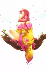 Size: 786x1200 | Tagged: artist:pirate-pet, barefoot, clothes, derpibooru import, dress, feet, fluttershy, humanized, safe